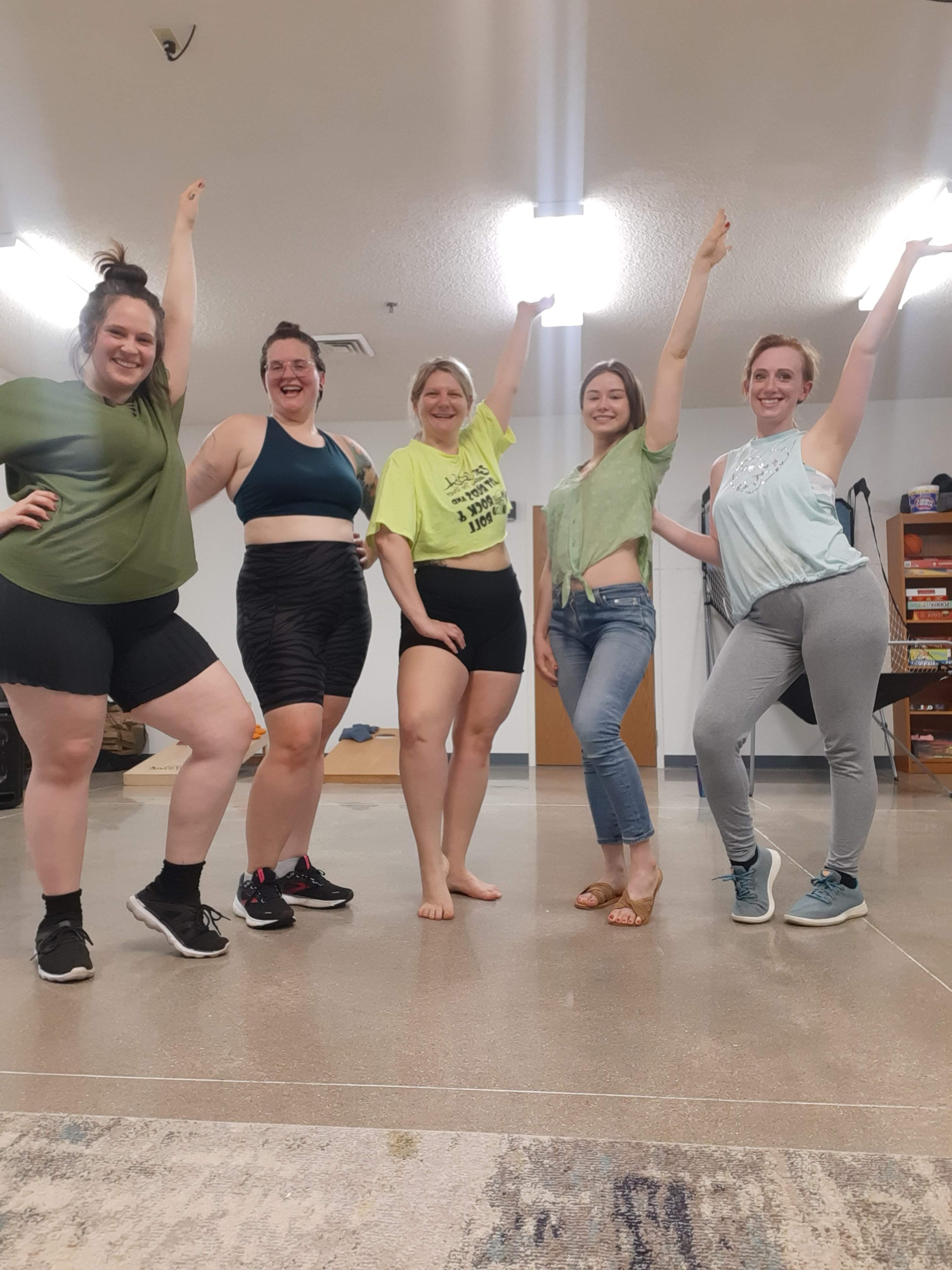 Dance class in action