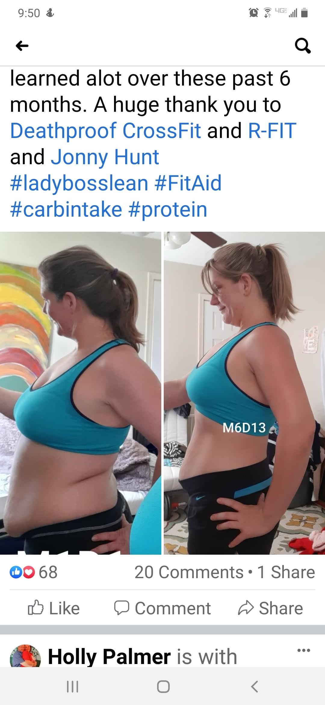 Client 6-month fitness transformation